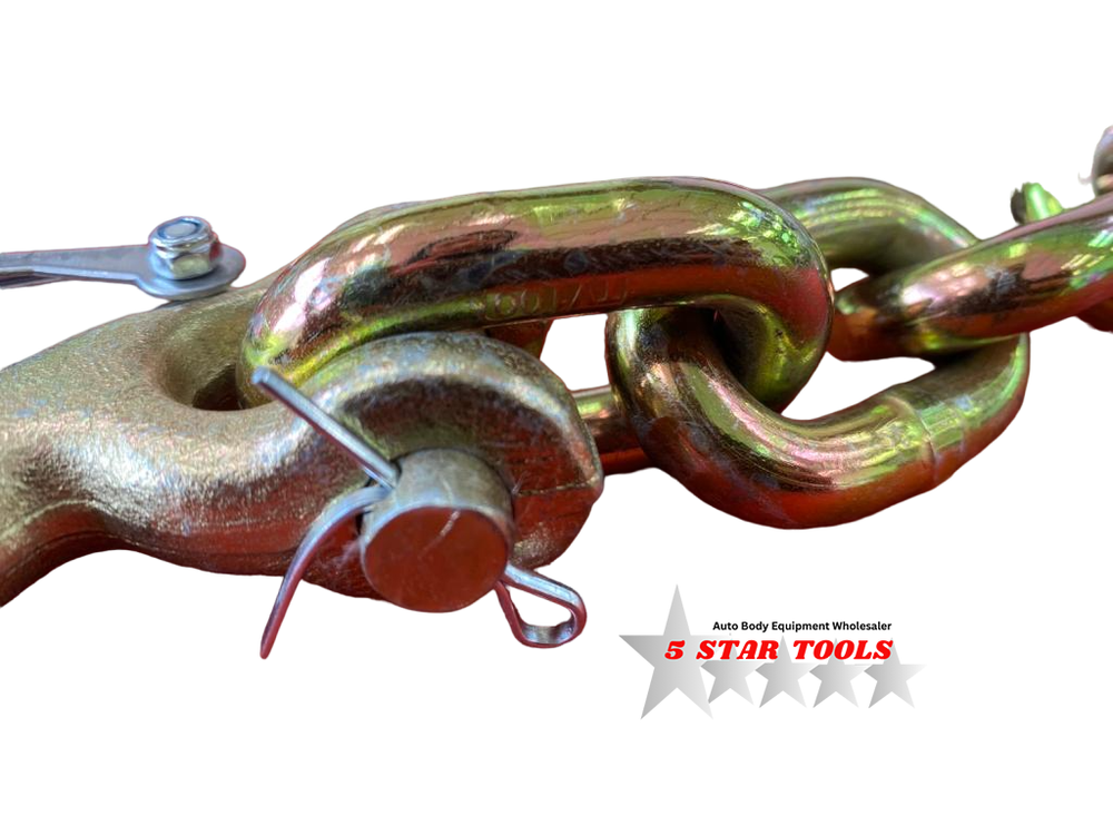 SET#31 AUTOBODY FRAME MACHINE 11 FEET PULLING CHAIN WITH SLIP HOOK HEAVY DUTY