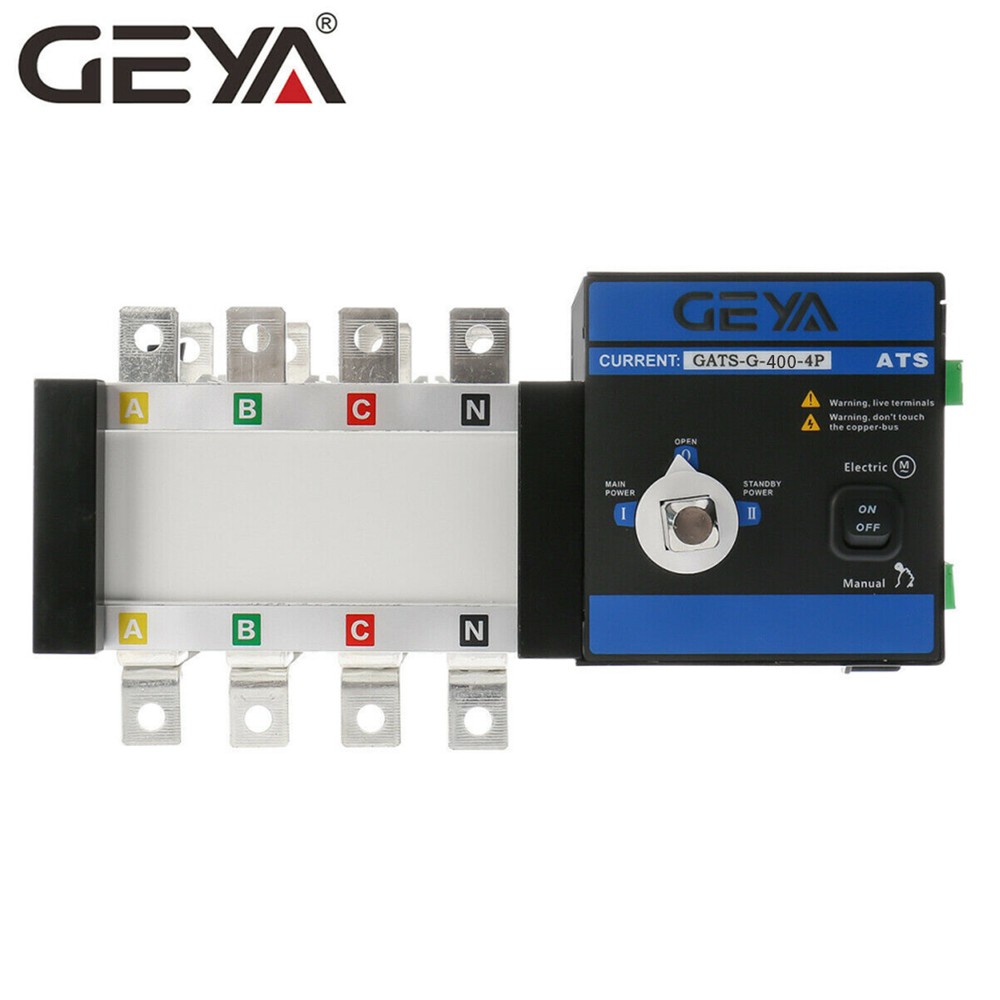 GEYA Industrial Automatic Transfer Switch 400A 4P 110/220V Grid to AC Generator
