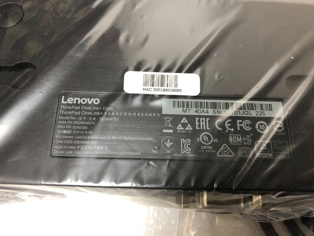 Lenovo ThinkPad OneLink+ Dock 40A40090US New Open Box