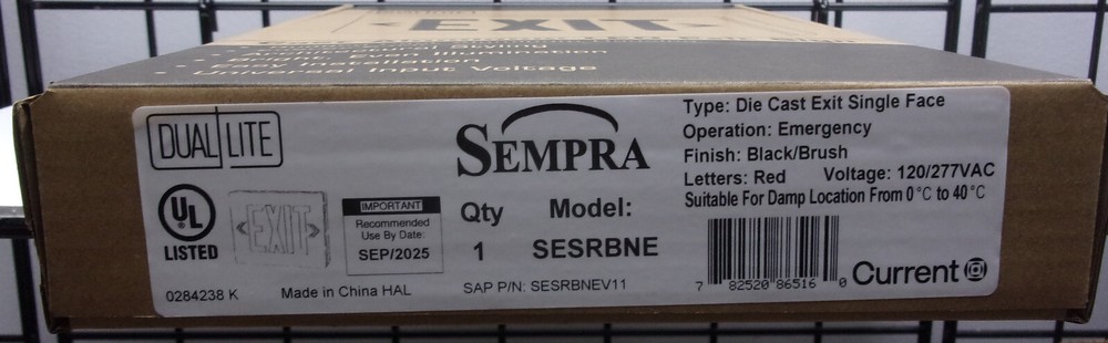 Dual-Lite Cast Aluminum LED Exit Sign SESRBNE