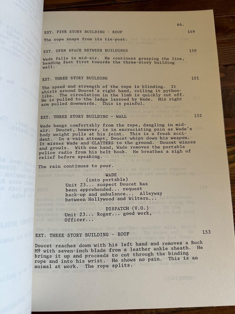 DEMOLITION MAN SYLVESTER STALLONE MOVIE ORIGINAL SCREENPLAY SCRIPT