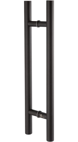 Entry Door Pull Handle Black Entrance Modern Round Long Stainless Steel Pulls