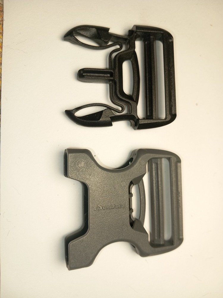 duraflex plastic side release buckle,double adjustable, for 1,5 inch webbing
