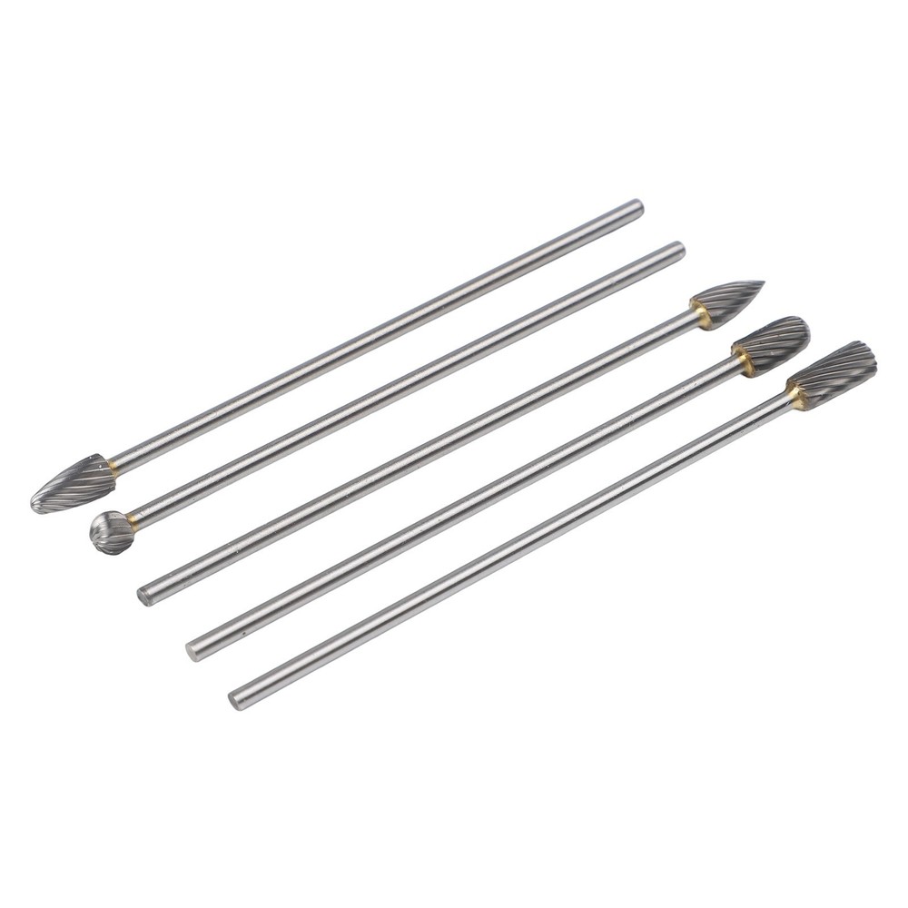 5pcs Solid Carbide Rotary Tools for Precision Work in Metal and Wood Projects