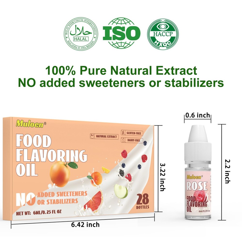 Concentrated Candy Flavoring Oil - 28 Extracts for Baking, Drinks, Soap