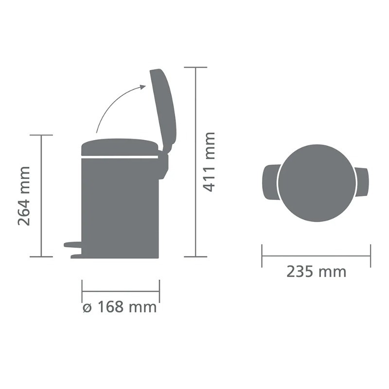 Step Can, 0.8 Gallon (3L)