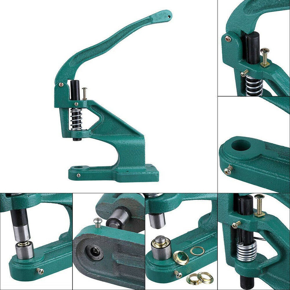 Hand press punching machine for button hole/button hole rivet button hole opener