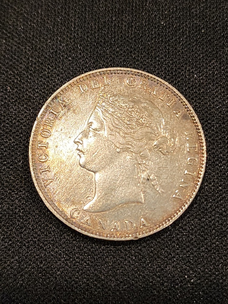 1872H Canada 25 Cents Silver Coin