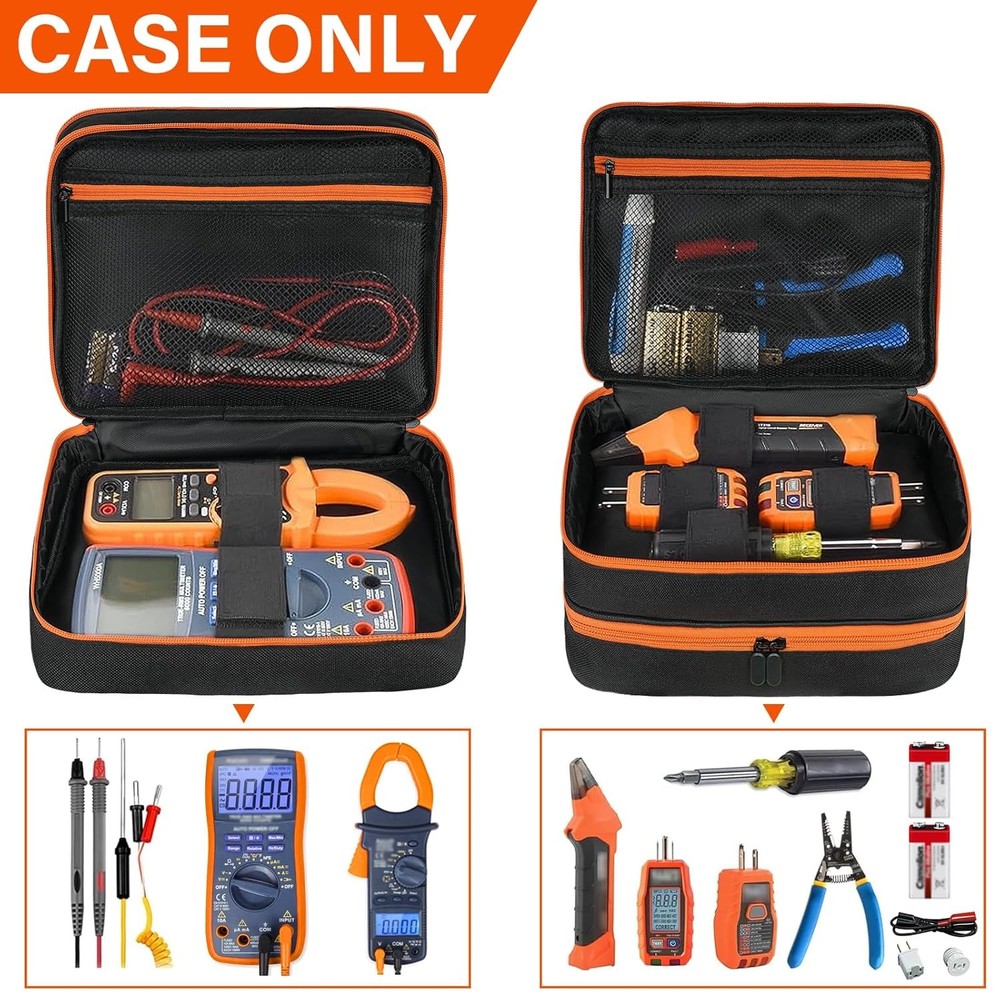 Carrying Case Compatible with Klein Tools ET310 Black & Orange