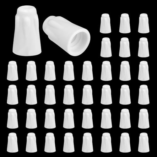 40pcs High Temperature Ceramic Wire Connectors, White Ceramic Waterproof Nuts