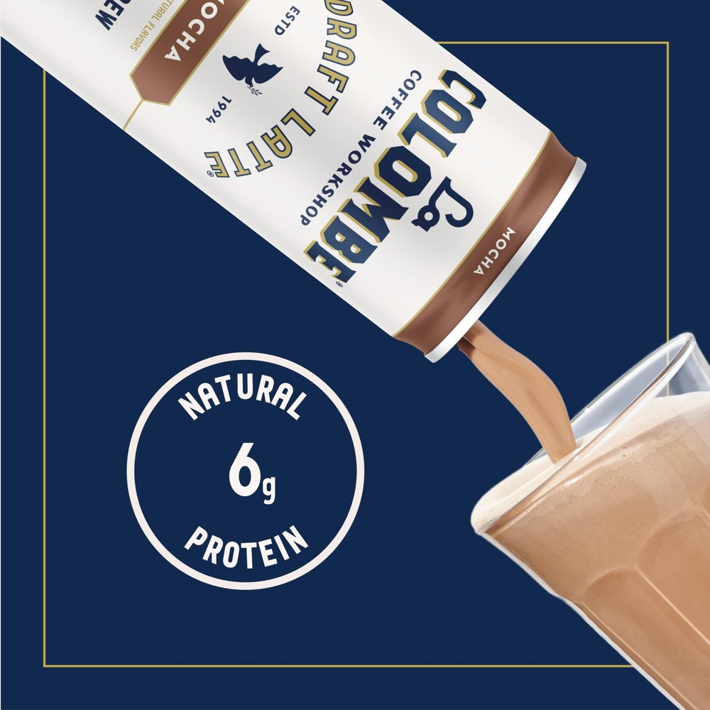 La Colombe Mocha Draft Latte - 9 Fluid Ounce, 4 Count - Cold-Pressed Espresso