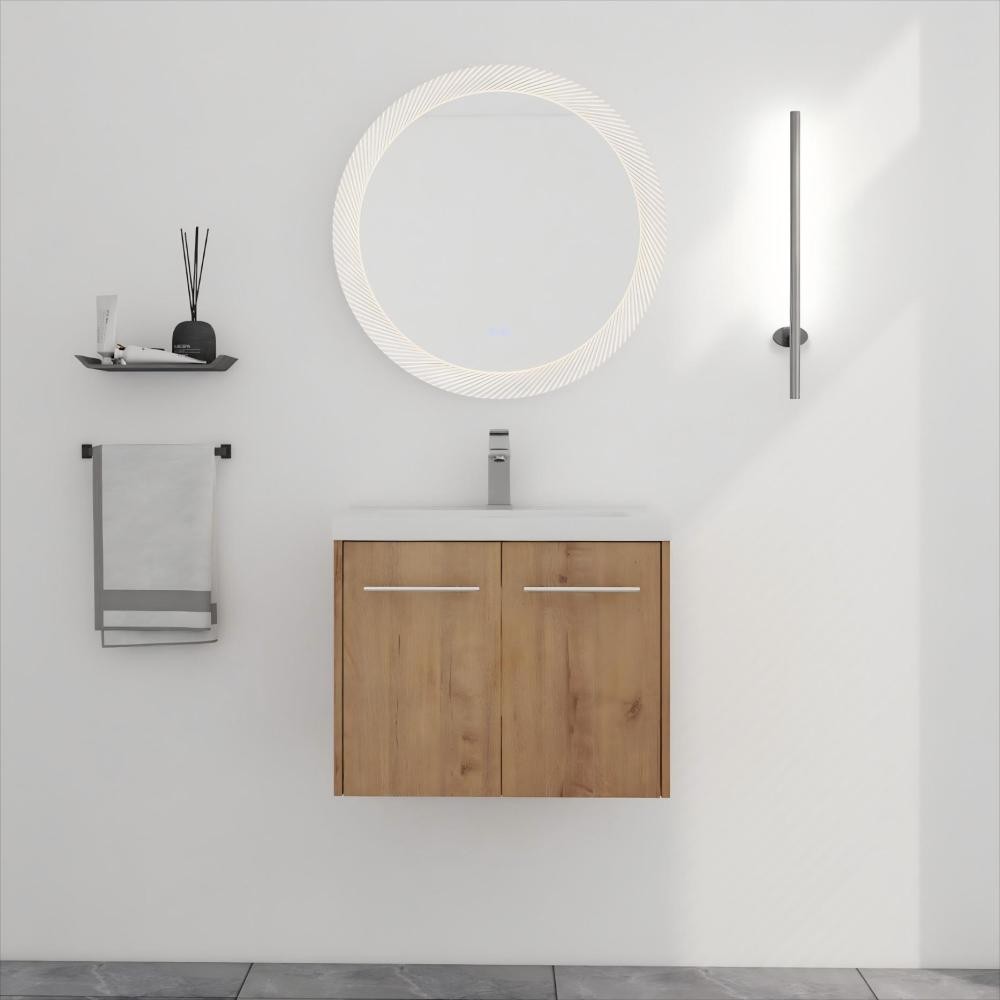 Bathroom Vanity with Sink Features Soft-Close Doors Floating Design
