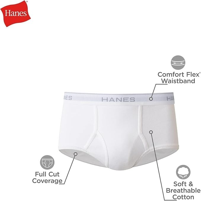 Hanes White Briefs 8-Pack