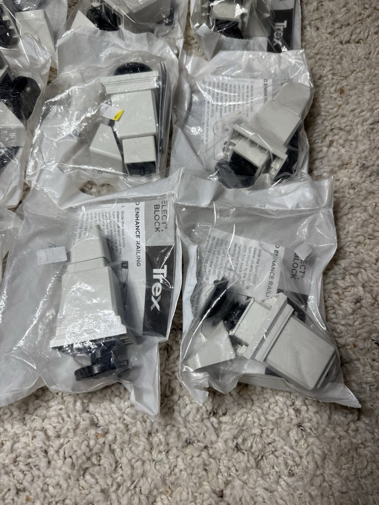 9~Trex Adjustable Footblock PC For Transcend or Enhanced WHITE~SEALED ~WTFTBLKPC