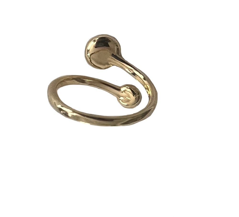 1 Pc Adjustable Gold Tone Blank Ring Base Empty Setting for Ball Cabochon Bead