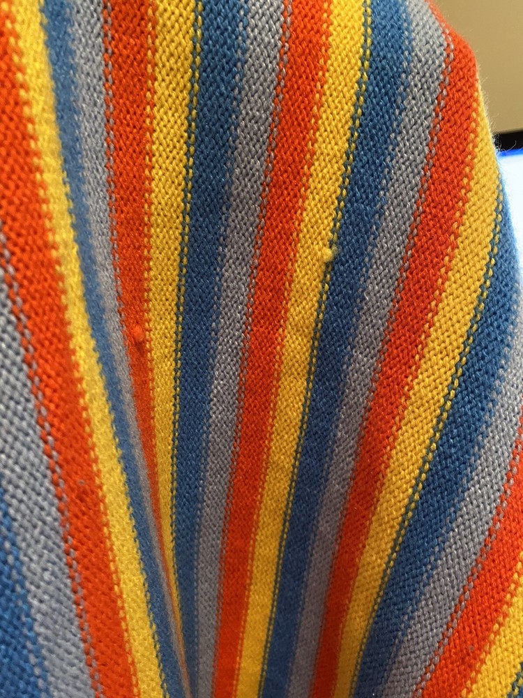 HONEY BUNNY STRIPED HTF BLANKET MULTICOLOR GUC 32" SQUARE APPROX