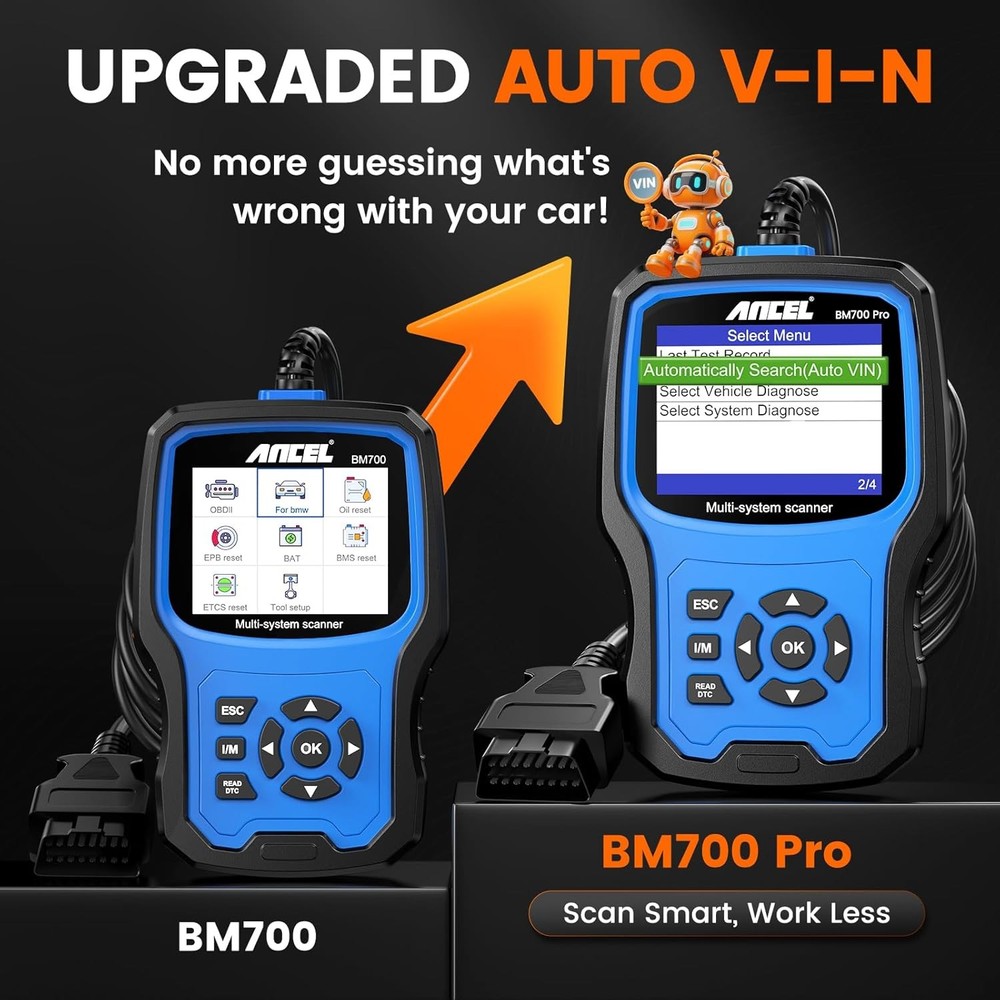 ANCEL BM700 Fit for BMW Scanner ABS Battery Registration Code Reader Diagnostic