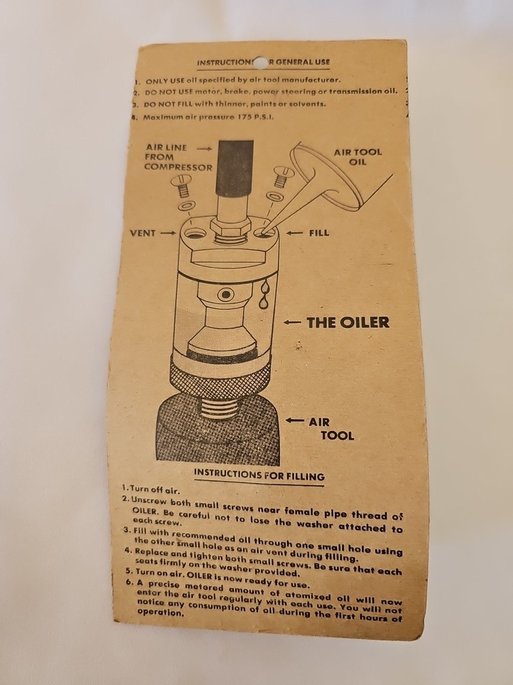 Automatic Oiler For Pneumatic Tools 98700 3/8 NPT