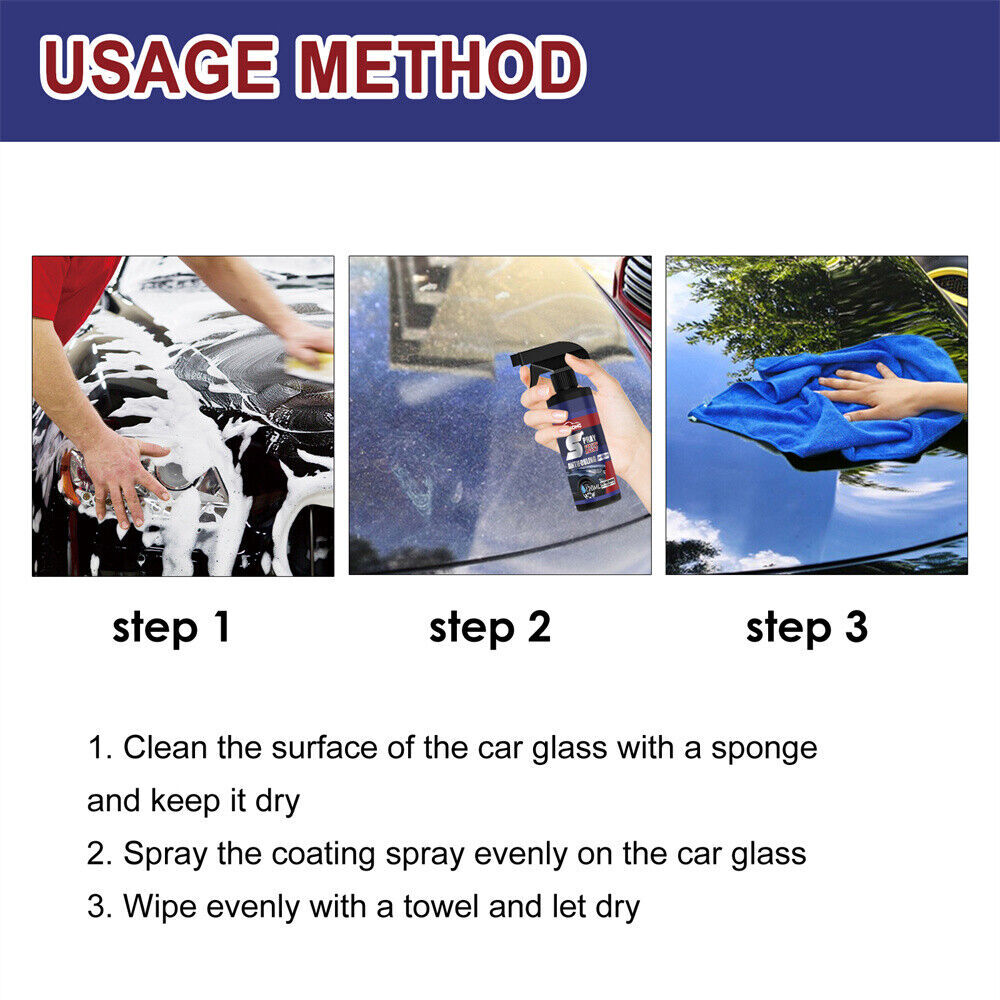 2× Multi-functional Coating Renewal Agent Quick Coating Spray High Protection US
