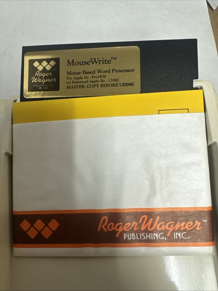 MouseWrite Word Processor for Apple IIe & IIc 1985 Demo Version Roger Wagner
