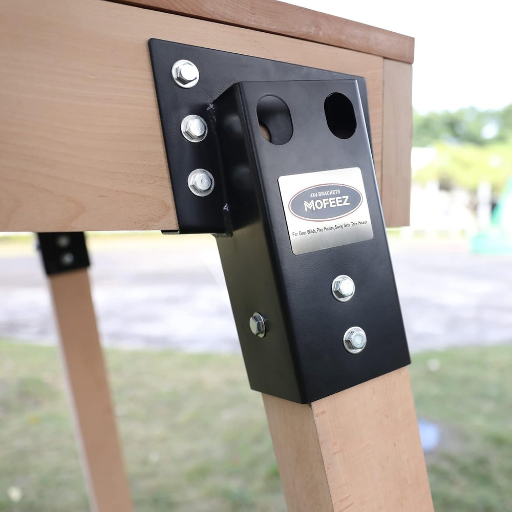 Angle Bracket Outdoor Compound Elevator Bracket for Deer Stand Hunting Blind 4X4
