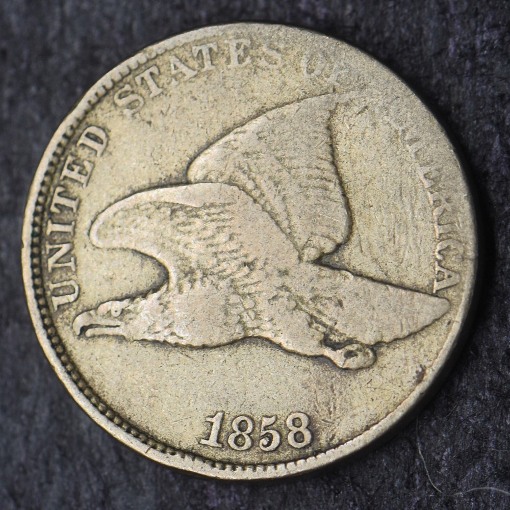 1858 "Large Letters" Flying Eagle Cent - COINGIANTS -