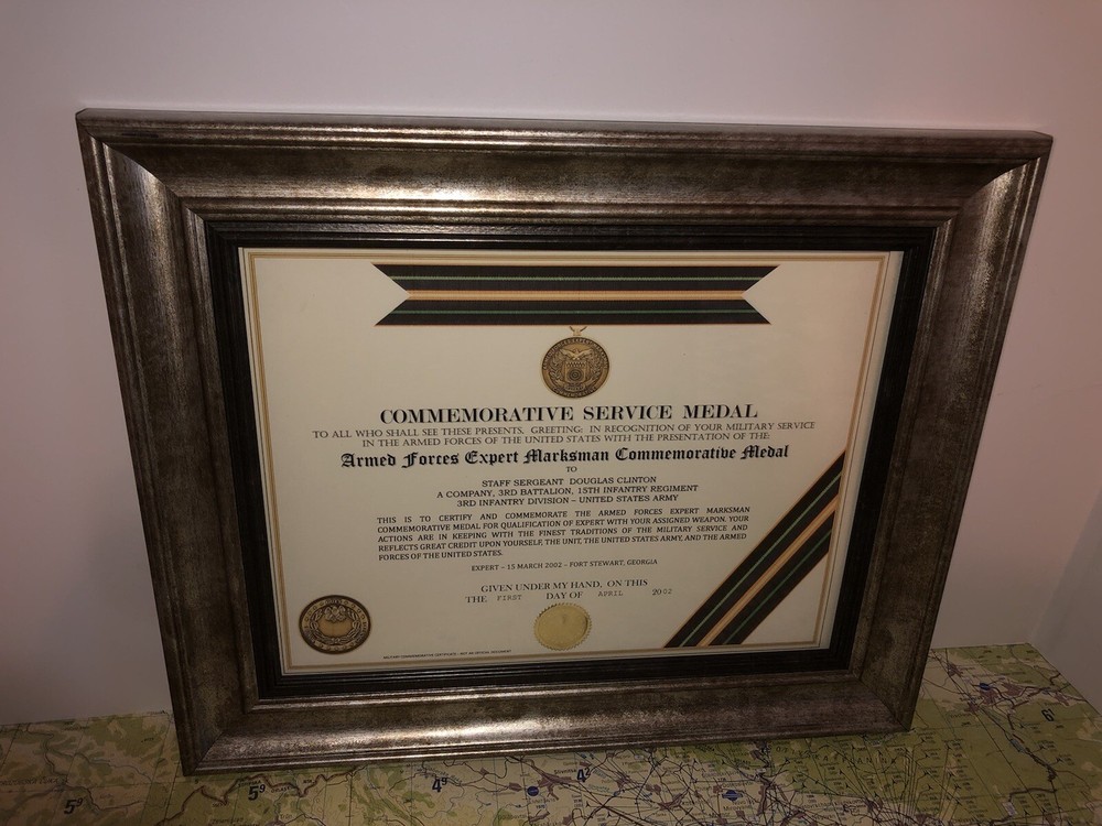 ARMED FORCES EXPERT MARKSMAN COMMEMORATIVE MEDAL CERTIFICATE ~ Type 1