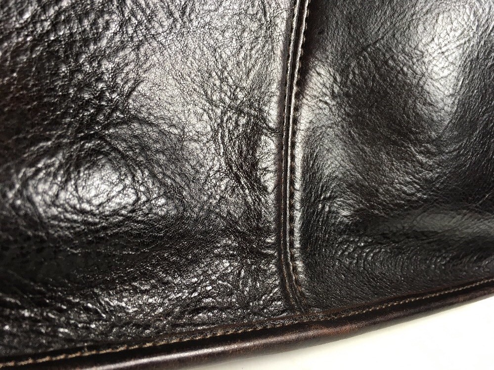 Brighton Vintage Black with Brown Trim Shoulder Bag-Distressed