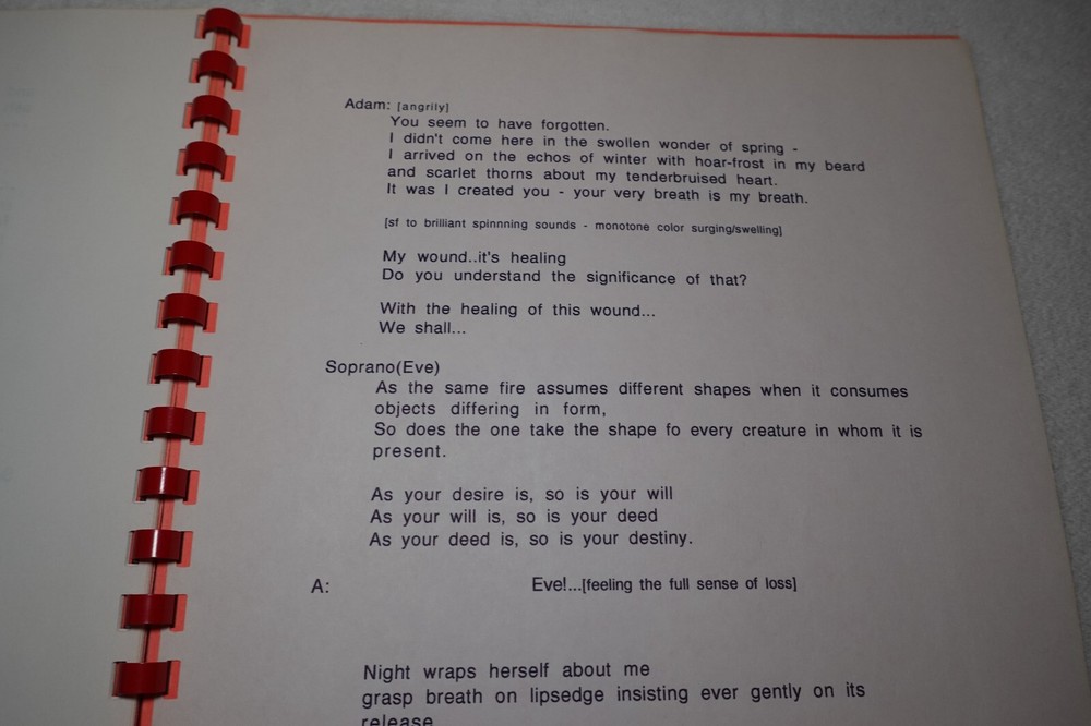 Thomas Sleeper Signed Handwritten Notes & Script 1996 Conductor Composer Miami