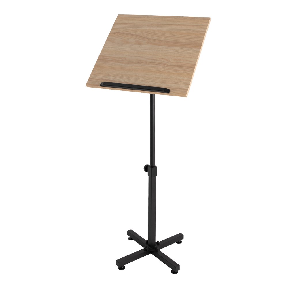 Height Adjustable Lectern Podium Stand with 360° Angle for Tablets & Laptops