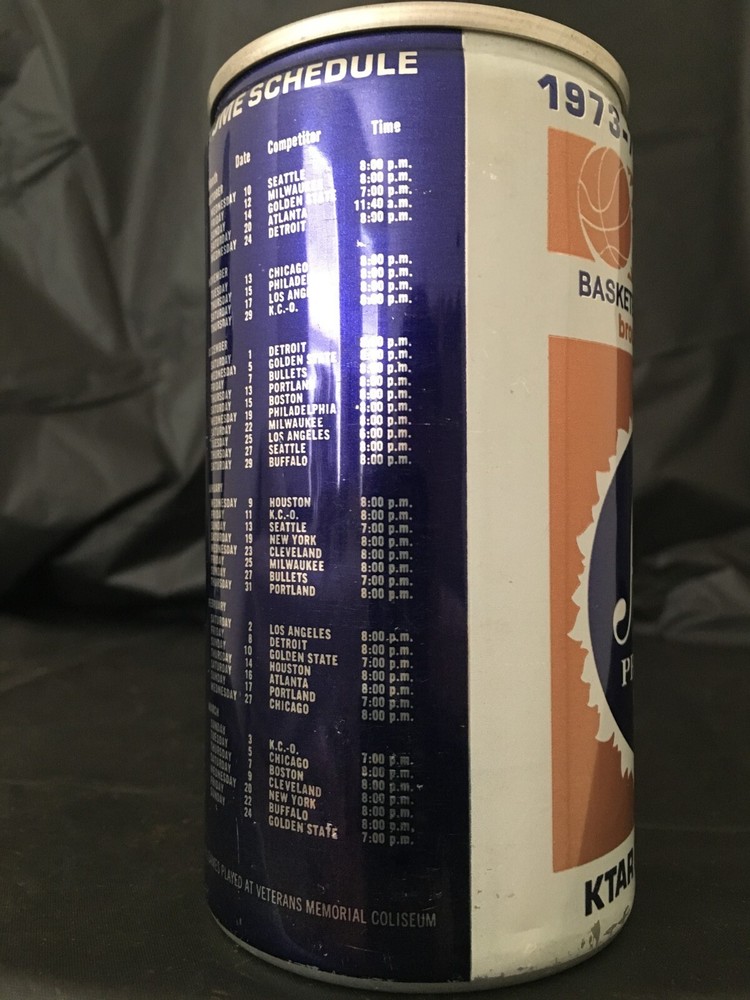 A-1, 1973-4 Phoenix Suns Schedule, AL, BK, Empty Bank Can