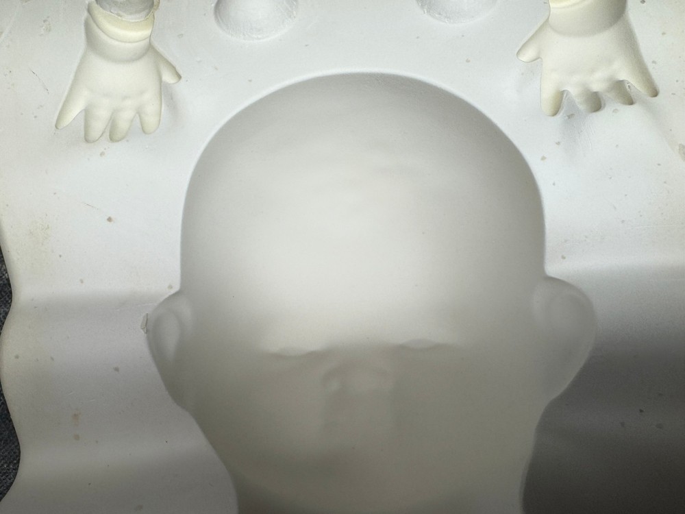 Bell Ceramic Casting Mold Doll Head & Hands Mold #2370