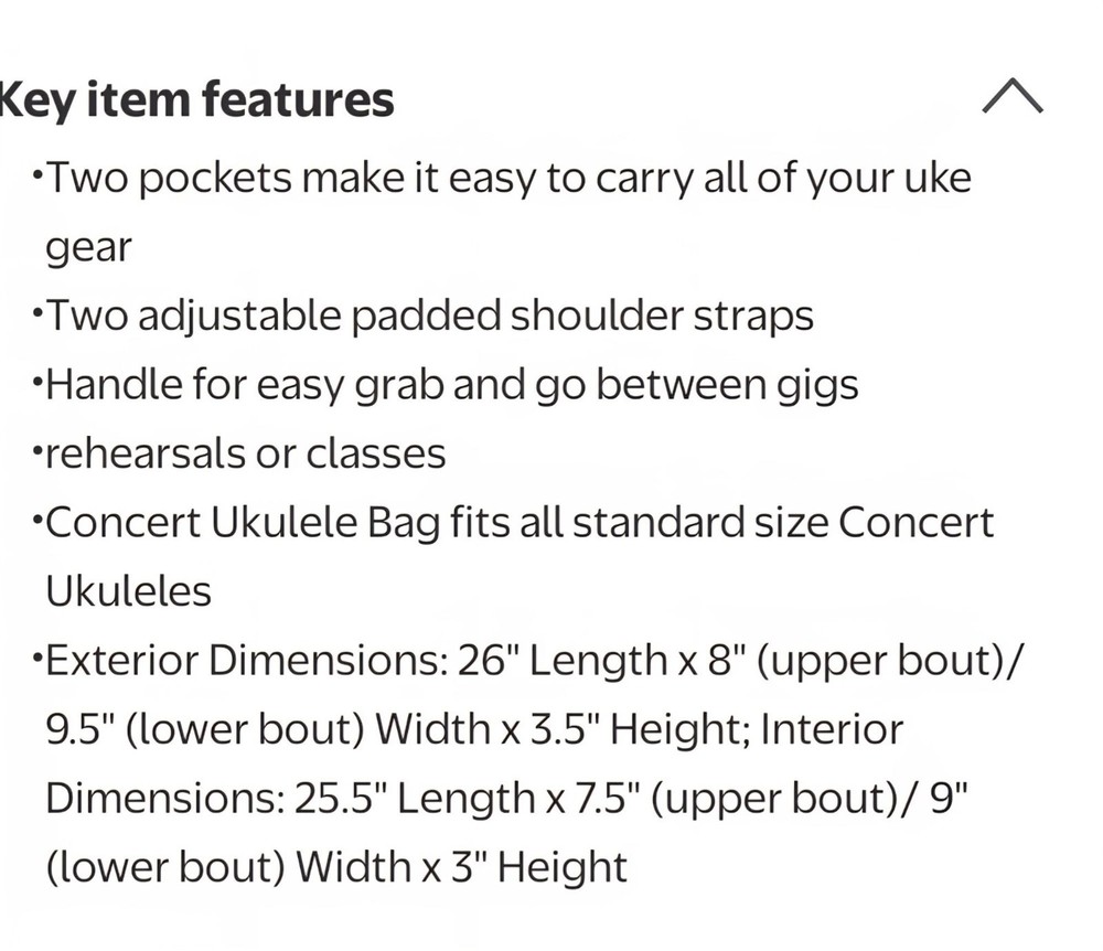 New with Tags Chroma Cast Ukelele Gig Bag