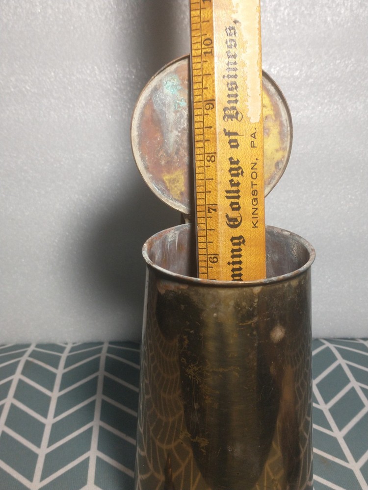 Antique Howes MAYFLOWER Brass Cape Cod Fire Starter Wall Mount Complete