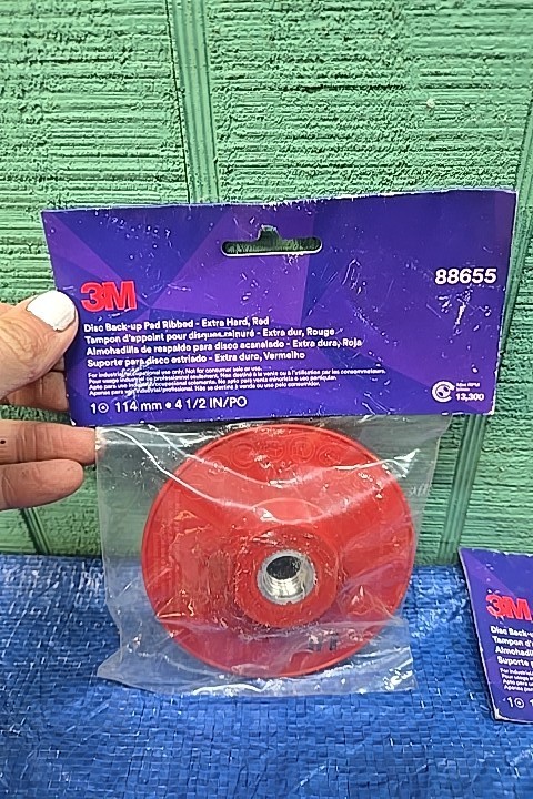3M Disc Back Up Pad - 88655 Very Hard Red Pad