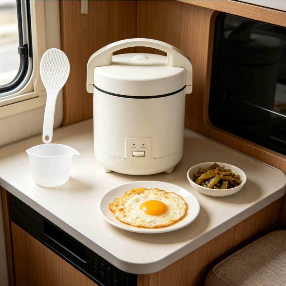TINANA One-Touch Mini Rice Cooker 4 Cups Cooked Portable with Keep Warm Function