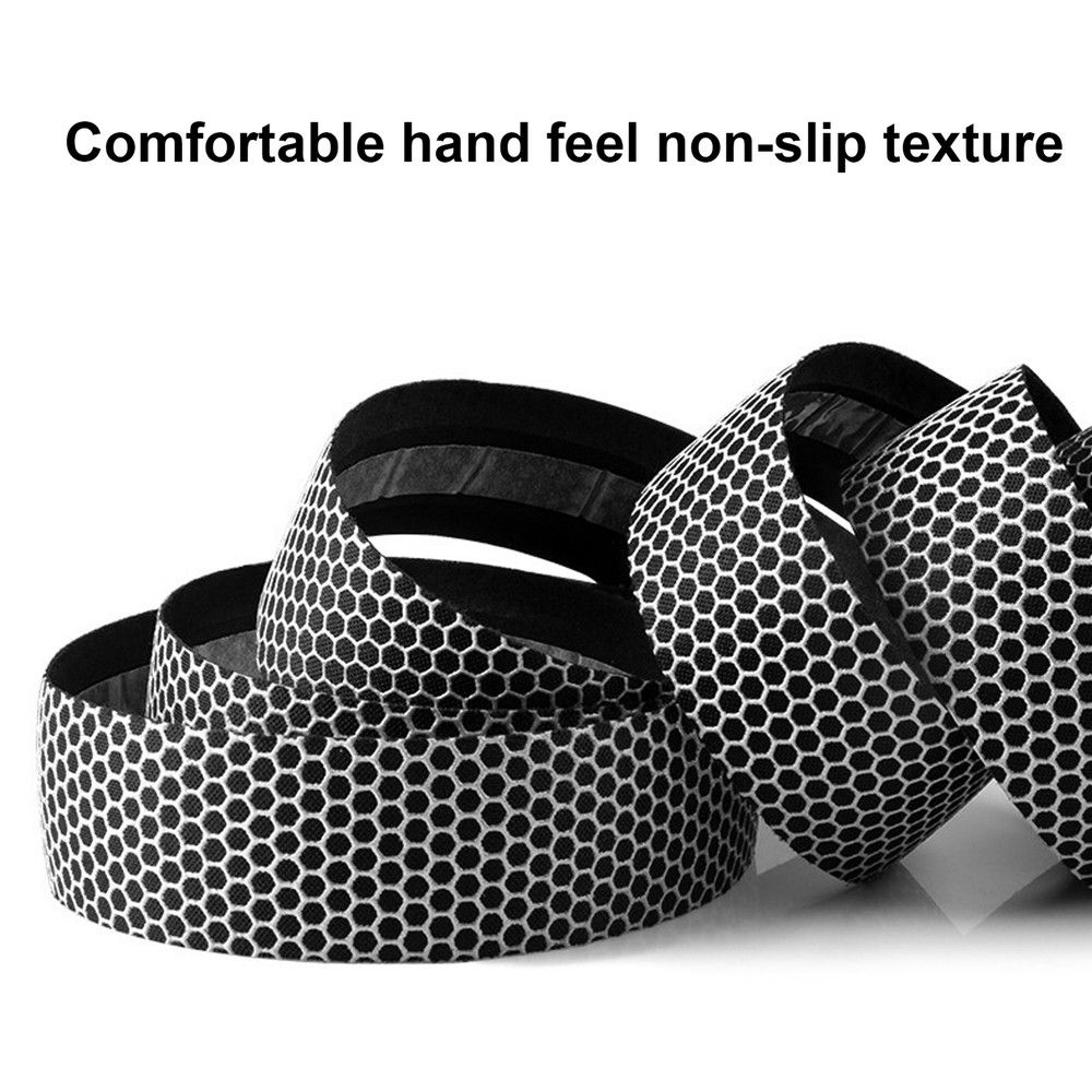 (Black White)1 Pair Handlebar Tape AntiSlip Elastic Cycli CH