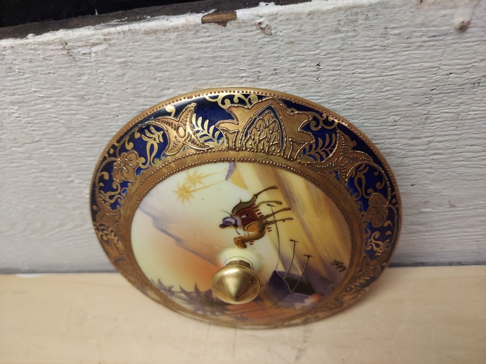 Noritake 1930s Art Deco Desert Scene REPLACEMENT Lid