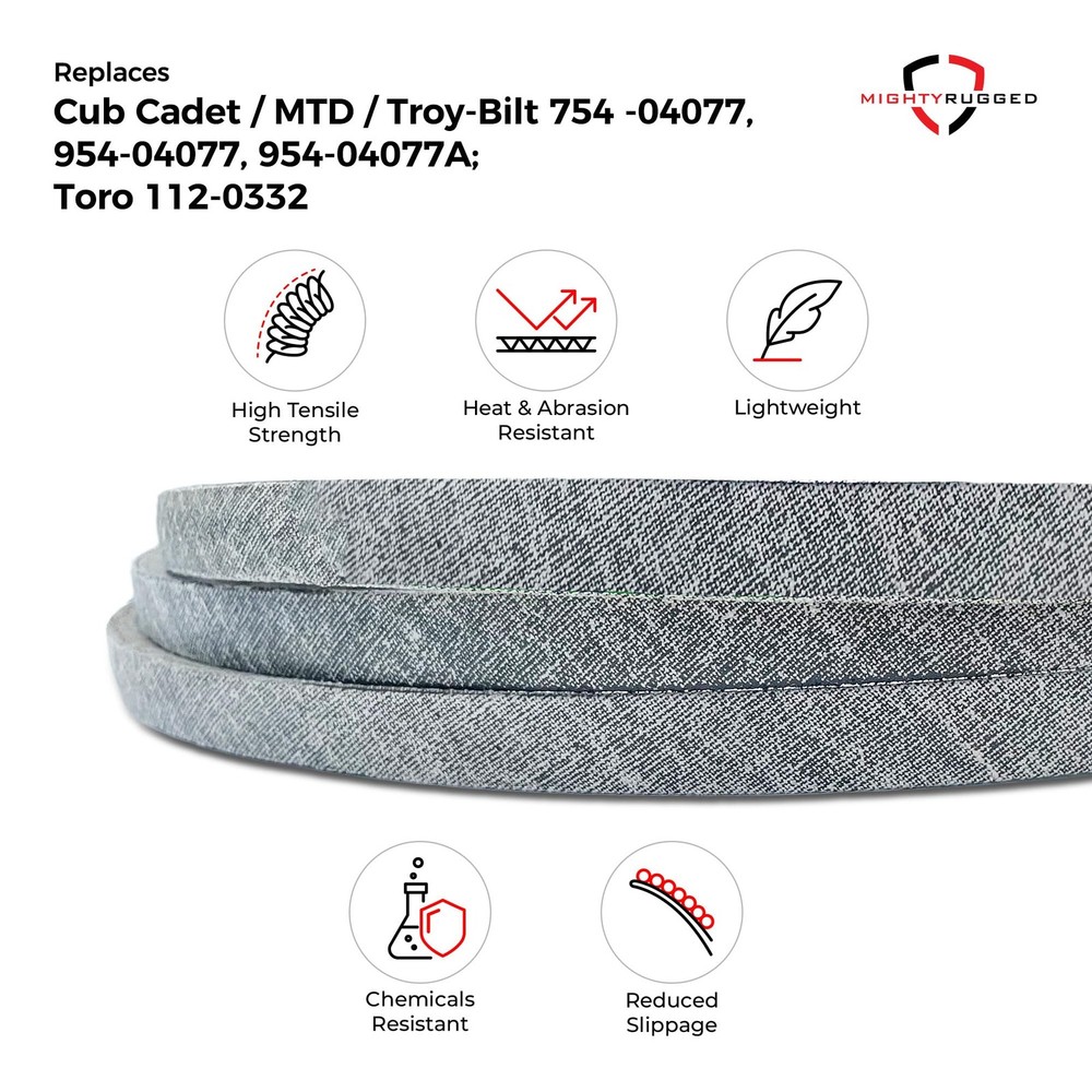 MightyRugged Deck Belt Replacement for Cub Cadet 50 Inch Deck, Grey