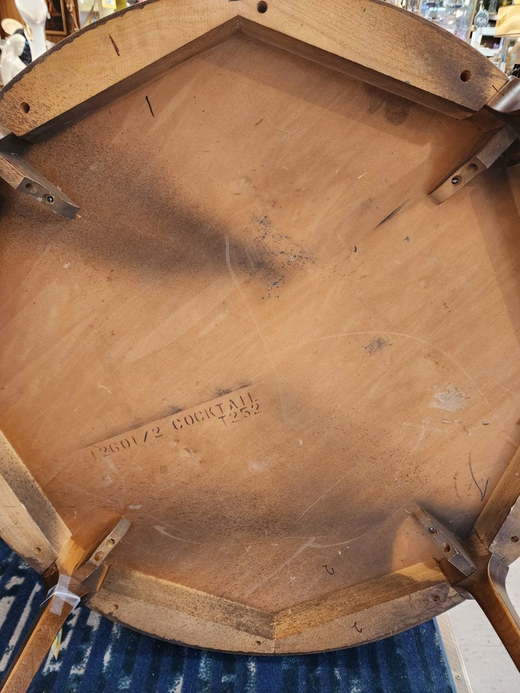 Mid-century Modern Walnut Round Coffee Table