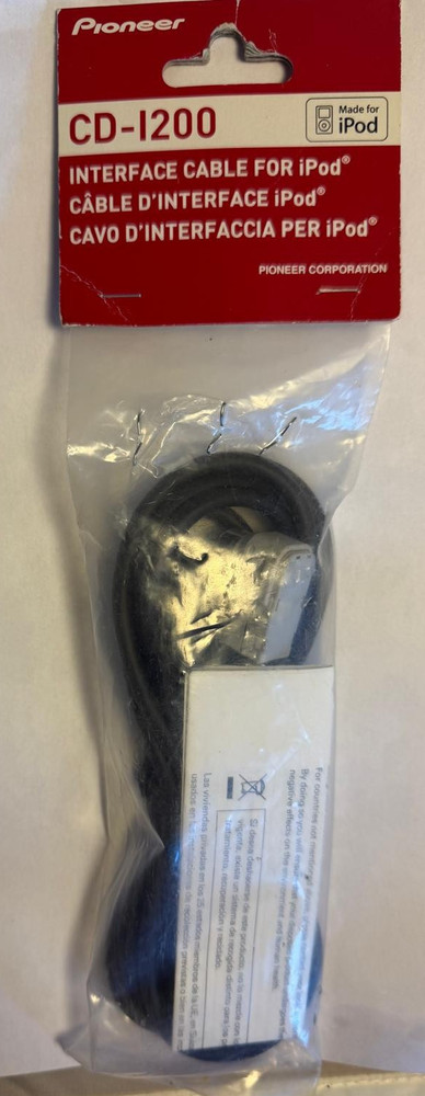 NEW Pioneer CD-I200 Interface Cable for iPod / IPhone CD-l200
