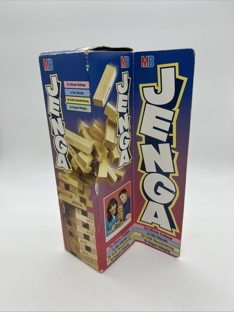 Vintage 1988 Original Jenga Game Retro Complete