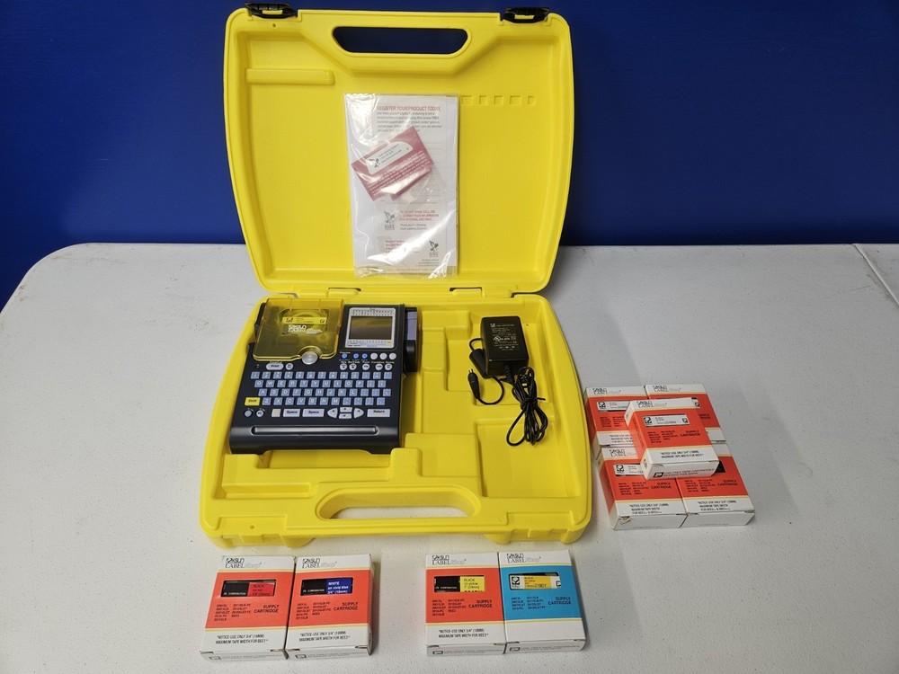 K-Sun 2012xlst Label Maker Printer with Case and Accessories Tested Works