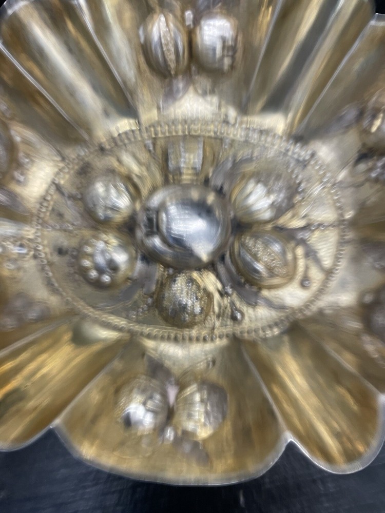 Parcel Gilt Silver Wine Tasting Bowl