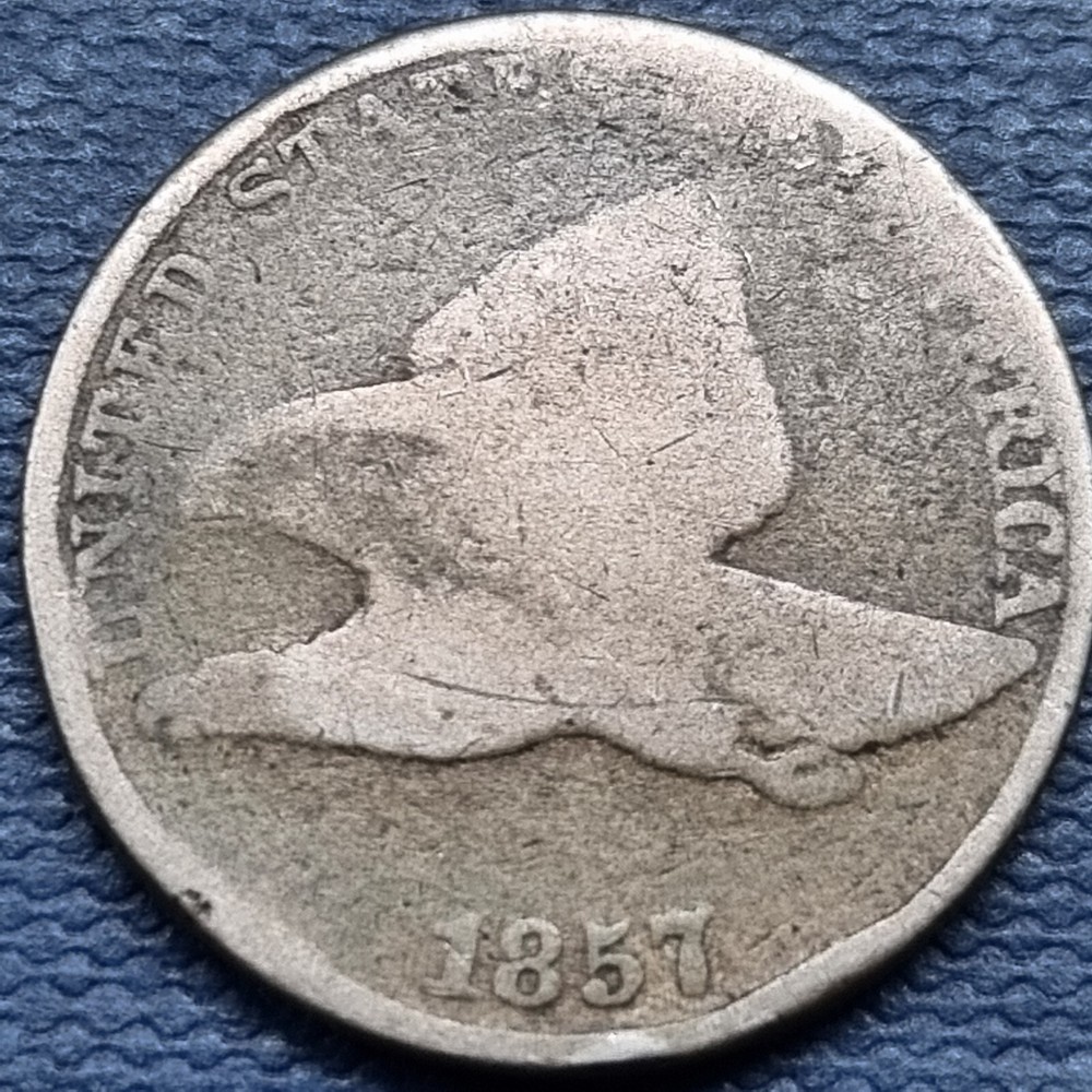1857 Flying Eagle Cent 1c Circulated #76924
