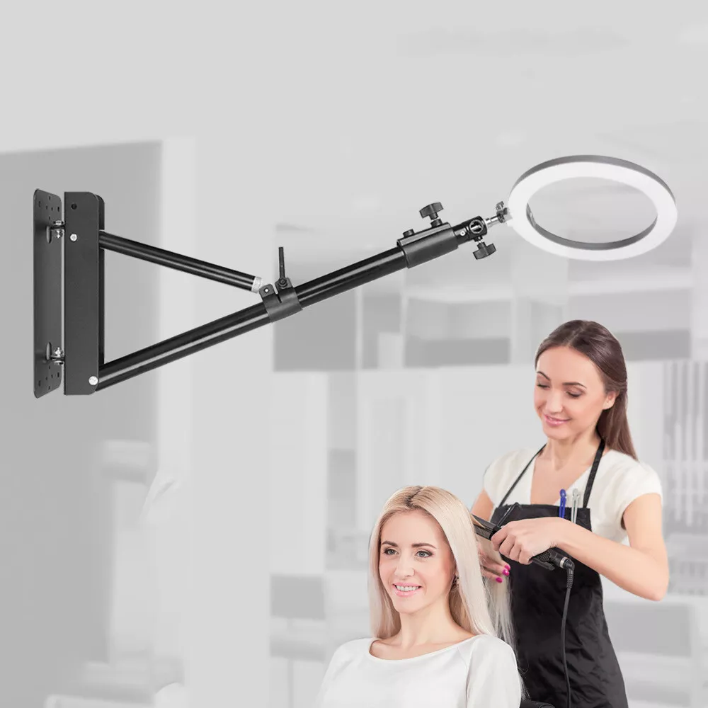 2 PACK 71" Ring Light Wall Mount Triangle Boom Arm Light Camera Wall Mount Stand