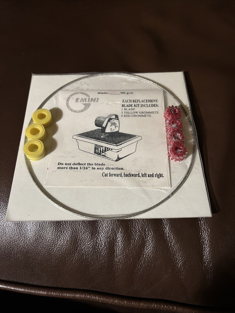 Original New Stained Glass Gemini STD 80 Grit Replacement Blade with 6 Grommets