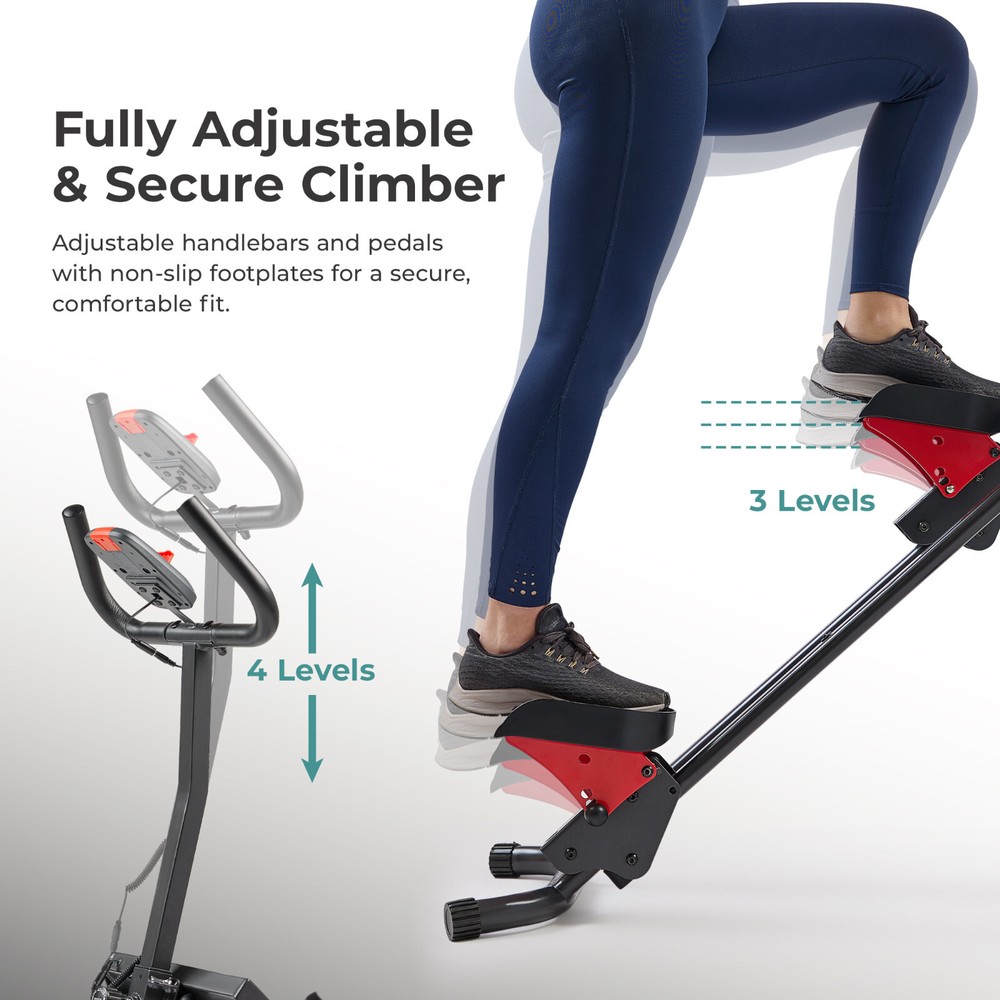 Foldable Smart Cardio Adjustable Step Climber Strength Core Home Workout 330 lbs