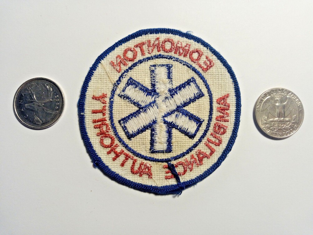 Vintage Edmonton Alberta Ambulance Authority Patch Badge Crest