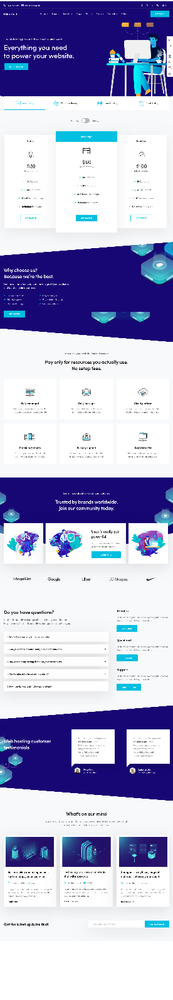 Hosting Service Website Design with Free VPS Web Hosting and Installation